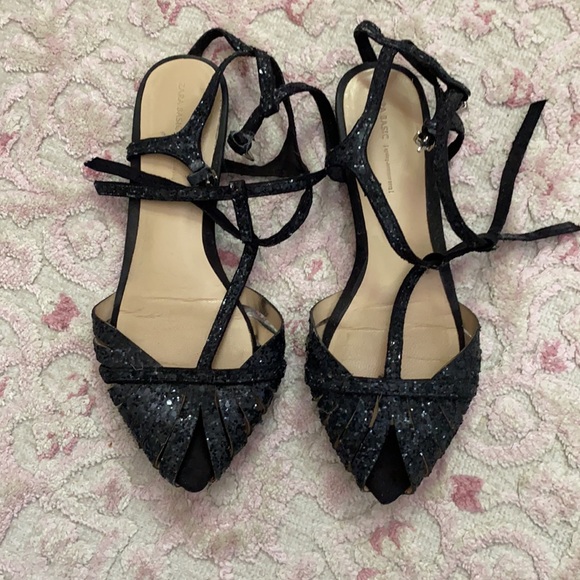 Zara black glitter Strappy sandals RARE!!! - Picture 2 of 7